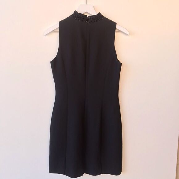 Donna Morgan Beaded Black Sleeveless Sheath Size 6 - Picture 6 of 9